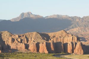 The sedimentary rock formations known as "Los Castillos"